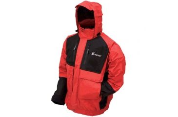 Image of Frogg Toggs Firebelly Toadz Jacket, Black/Red, Small 74305