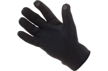 Image of Frogg Toggs Frogg Fingers Fleece Gloves w/ Fingers, Gray/Black, Medium, 28582-MD