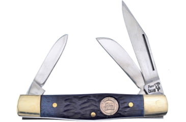 Image of Frost Baby Diamond Back Folding Knife, Blue, Blue jigged bone handle, 14-632BJB
