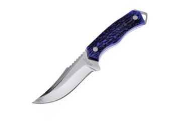 Image of Frost Bowie Blue Delrin Knife, 3.5 mirror finish stainless blade, Blue Delrin stag handle, BKH-017ST/BL
