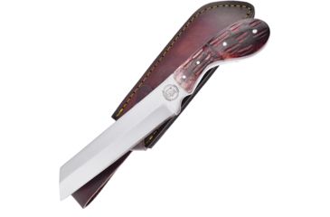 Image of Frost Chipaway Painted Horse Bowie Fixed Blade Knife, 9.5in, 6in, Stainless Steel, Standard Edge, Satin, Brown, Bone Handle FCW2209