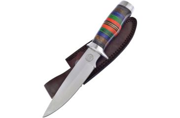 Image of Frost Chipaway Pecos Spirit Bowie Fixed Blade Knife, 5.5in, Stainless Steel, Standard Edge, Satin, Wood Handle FCW351