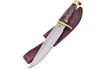 Image of Frost Chipaway Shoshone Bowie Fixed Blade Knife, 7.25in, Stainless Steel, Standard Edge, Satin, Bone Handle FCW3333BKB