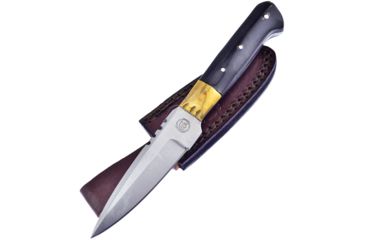 Image of Frost Chipaway Sierra Madre Bowie Hn Fixed Blade Knife, 3.5in, Stainless Steel, Standard Edge, Satin, Buffalo Horn Handle FCW352BH