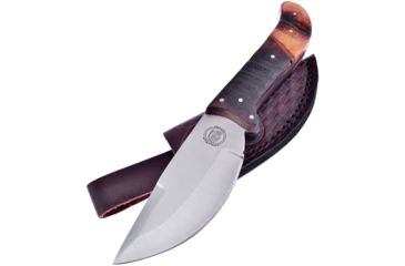 Image of Frost Cochise Spirit Bowie Fixed Blade Knife, 4in, Stainless Steel, Standard Edge, Satin, Wood and Bone Handle FCW356
