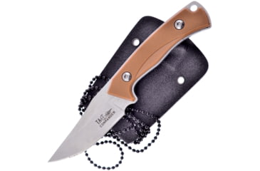 Image of Frost Fixed Blade Brown G10 Knife. 5.25in Overall, 2.25in Stonewash Clip Point Blade, Brown G10 Handle, Kydex Sheath, TC-03BRG10