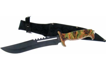 Image of Frost Jungle Fever III Bowie Fixed Blade Knife, 8.25in, Sawback, Camo, Composition Handle F18432CA
