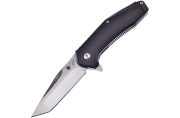 Image of Frost A/O Tanto Folding Knife, 4in Closed, 2.75in Mirror Stainless Tanto Blade, Black Aluminum Handle, SW-888B