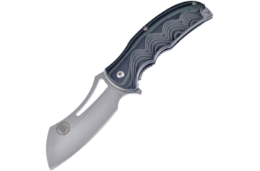 Image of Frost Linerlock A/O Green Micarta Folding Knife, 3.5 satin finish stainless blade, Black and green sculpted micarta handle, CW-093GN