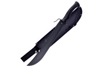 Image of Frost Machete Knife, 18 black finish sawback stainless blade, Black ABS handle, TX-16B