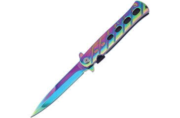 Image of Frost Milano Stiletto Spectrum TiNi A/O Folding Knife, 5in Closed, 4in, Spectrum TiNi Blade, Spectrum TiNi Stainless Handle, IS-005RB