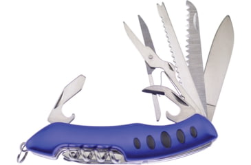 Image of Frost Multi-Tool Blue Multi-Tools, Folding Knife, 3.88in Closed, Blue Aluminum Handle, Blue, FC-26BL