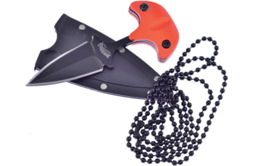 Image of Frost Neck Knife Coyote Orange, 1.63 black finish double edge stainless dagger bl, Orange aluminum handle, FC-96OR