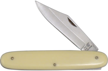 Image of Frost Novelty Folder Ivory Folding Knife, 2.25 satin finish stainless clip blade, Ivory plastic handle, 15-021IV