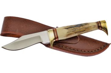 Image of Frost Oval Small Bowie Deer Stag Fixed Blade Knife, 6in, 2.5in, Deer Stag Handle FWT927DS