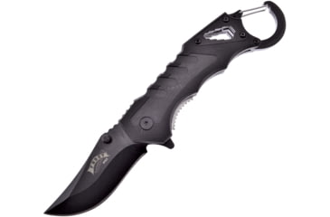 Image of Frost Sky Walker Linerlock A/O Folding Knife, 4 black finish stainless blade, Black G10 handle, FC-93G10