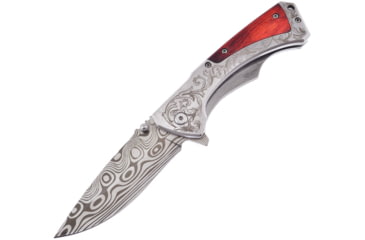 Image of Frost Snapshot Linerlock Folding Knife, Stainless handle with Rosewood inlay, SHP-134RW/E
