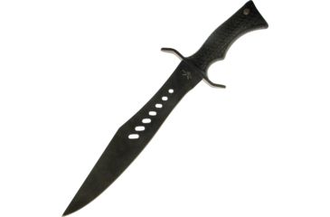 Image of Frost Tac Assault Bowie Fixed Blade Knife, 11.5in, Black Rubber Handle FTA080