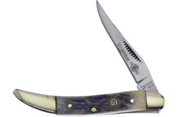 Image of Frost Toothpick 20th Annversary Folding Knife, Satin finish stainless long clip blade, Gray pick bone handle, CW-109GY/20