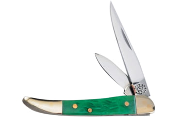 Image of Frost Toothpick Crowing Rooster Folding Knife, Dark green, Dark green pick bone handle, CR-973DGPB