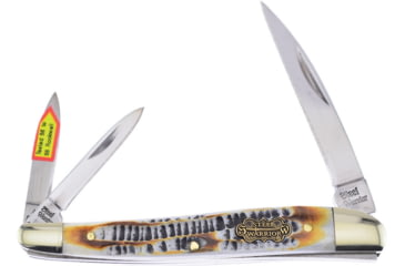 Image of Frost Warncliffe Whittler Folding Knife, Mirror SS Wharncliffe, Spear, Pen Blades, Aspen Burnt Bone Handle, SW-167BAB