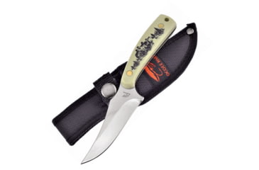 Image of Frost Wolf Skinner Knife, 3 satin finish stainless blade, White synthetic handle, OC-534WF