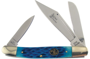 Image of Frost Wrangler Steel Warrior Folding Knife, Cancun blue jigged bone handle, SW-112CBJ