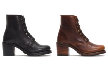 Image of Frye Sabrina 6G Lace Up Women's Boots, Black, Cognac