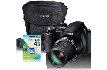 Image of Fuji FinePix S4500 SuperZoom 30x Digital Camera with Case, Batteries, 4GB Card