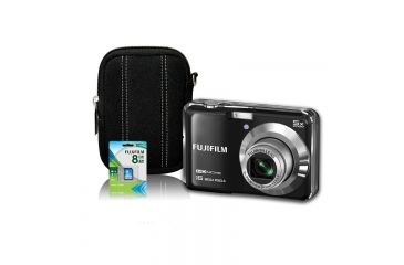 Image of Fujifilm FinePix AX660 16MP Digital Camera, Black, Bundle-Case, 8GB Memory Card, Batteries 600013632
