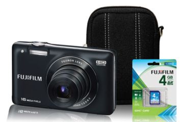 Image of Fuji FinePix JX580 5x Digital Camera - Bundle with Case, Batteries, 4GB Card