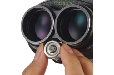 Image of Fujinon Techno-Stabi TS Compact 12x28mm Stabilized Roof Prism Binoculars, Black, 148mm x 109mm x 74mm, 600022986