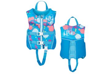 Image of Full Throttle Hinged Rapid-Dry Flex-Back Life Vest - Child 30-50lbs - Aqua 73543
