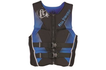 Image of Full Throttle Mens Hinged Rapid-Dry Flex-Back Vest, Black/Navy 4004116