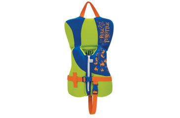 Image of Full Throttle Rapid-Dry Life Vest - Infant Less Than 30lbs - Blue/Lime Green 58063