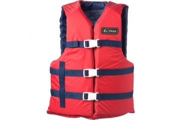 Image of Full Throttle Universal General Purpose Life Vest, Universal Size for Adult, Nylon, Foam, Red, Navy 35700131