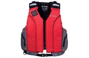 Image of Full Throttle Riverton Paddle Sports Vest, S,M Size for Adult, Nylon, Foam Shoulders, Panel, Red, Gray 5030RED03