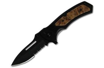Image of Fury Velocity, Black Aluminum &amp; Maple Burl Handle, ComboEdge FP32201