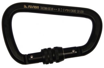 Image of Fusion Tacoma Screw Lock Caribiner, Black, FP-9005-SG-BLK