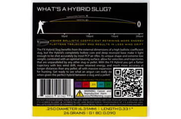 Image of FX Hollow-Point Hybrid Slug, .25 Caliber, 26 Grain, 100 Rounds, FXHS917428