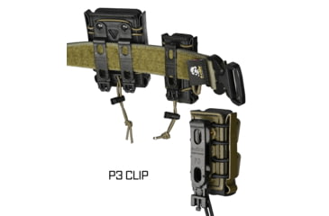Image of G-Code Pistol Soft Shell Scorpion Mag Carrier w/ P1/P2/P3 Molle and Belt Mounts, Ambidextrious, Grey Frame/Grey Shell, Short, SS-P2-123-GYGY