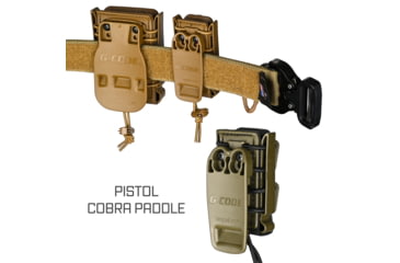 Image of G-Code Pistol Soft Shell Scorpion Tall Mag Carrier w/ Cobra Paddle, Ambidextrious, OD Green Frame/Tan Shell, Tall, SS-P1-COBRA-GNTN