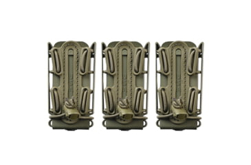 Image of G-Code Pistop Soft Shell Scorpion Tall Mag Carrier w/ P1/P2/P3 Molle and Belt Mounts, Pack of 3, Ambidextrious, OD Green Frame/OD Green Shell, Tall, SS-P1-3PK-123-GNGN