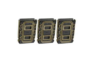 Image of G-Code Rifle Soft Shell Scorpion Mag Carrier w/ R1/R2/R3 Molle and Belt Mounts, Pack of 3, OD Green Frame/Black Shell, Rifle, SS-R1-3PK-123-GNBK