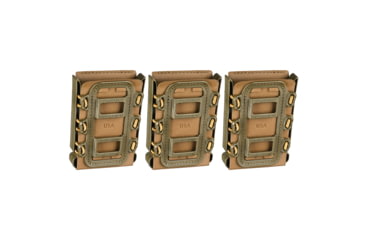 Image of G-Code Rifle Soft Shell Scorpion Mag Carrier w/ R1/R2/R3 Molle and Belt Mounts, Pack of 3, OD Green Frame/Tan Shell, Rifle, SS-R1-3PK-123-GNTN