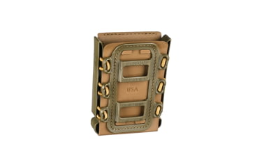 Image of G-Code Rifle Soft Shell Scorpion Mag Carrier w/ R1/R2/R3 Molle and Belt Mounts, OD Green Frame/Tan Shell, Rifle, SS-R1-123-GNTN