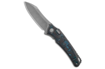 Image of G&amp;G Hawk G&amp;G Hawk Custom Talon Flipper Knife Carbon Fiber- Arctic Storm, Black/Blue, M390, adult, BHQ-223896