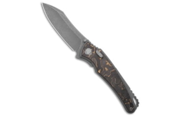 Image of G&amp;G Hawk G&amp;G Hawk Custom Talon Flipper Knife Carbon Fiber- Gold Camo, Black/Gold, Bohler M390, adult, BHQ-235779
