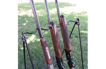 Image of GPS Portable Metal Camp Gun Stand, Rubber Top Rail, 9-Gun Capacity, Gray, GPS-3524MCS