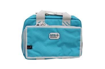 Image of GPS Quad Pistol Range Bag w/Mag Storage/Dump Cups, Robin Egg Blue, GPS-1310PCRB
